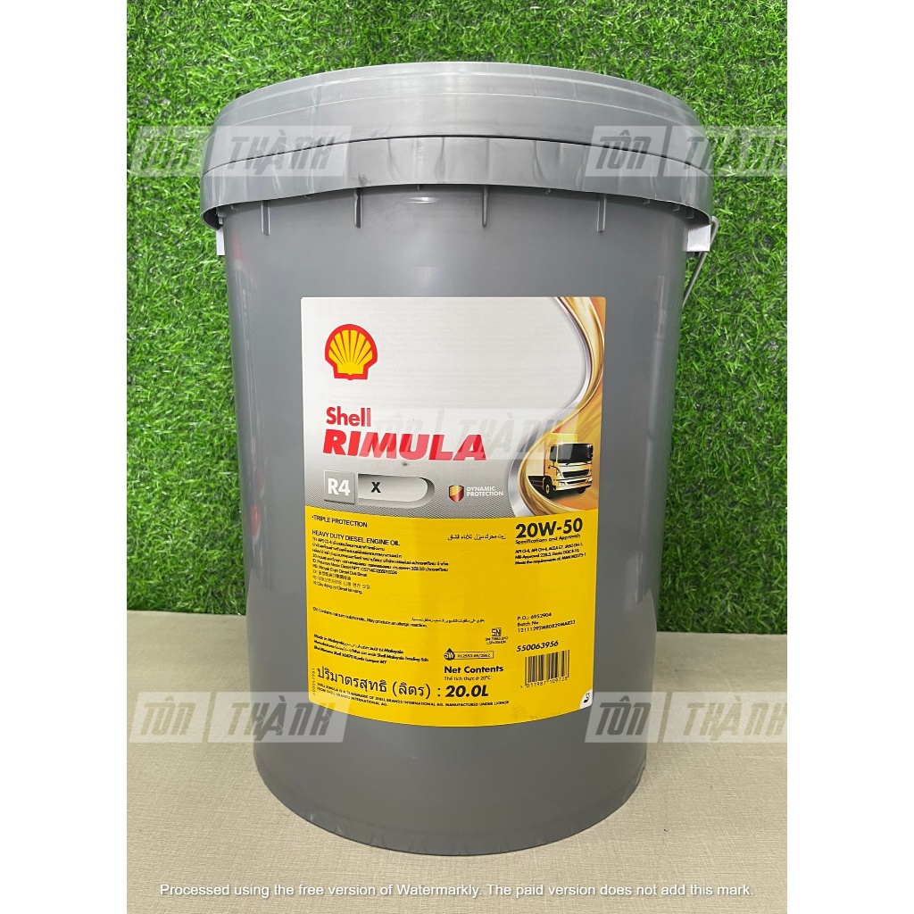 [HÀNG CHÍNH HÃNG] Dầu Động Cơ Disel Shell RIMULA R4 X 20W-50 API CI-4 ...