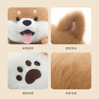 Đồ chơi nhồi bông chó Shiba Robert, búp bê chó dễ thương, gối ôm khi ngủ giao từ kho Hà Nội