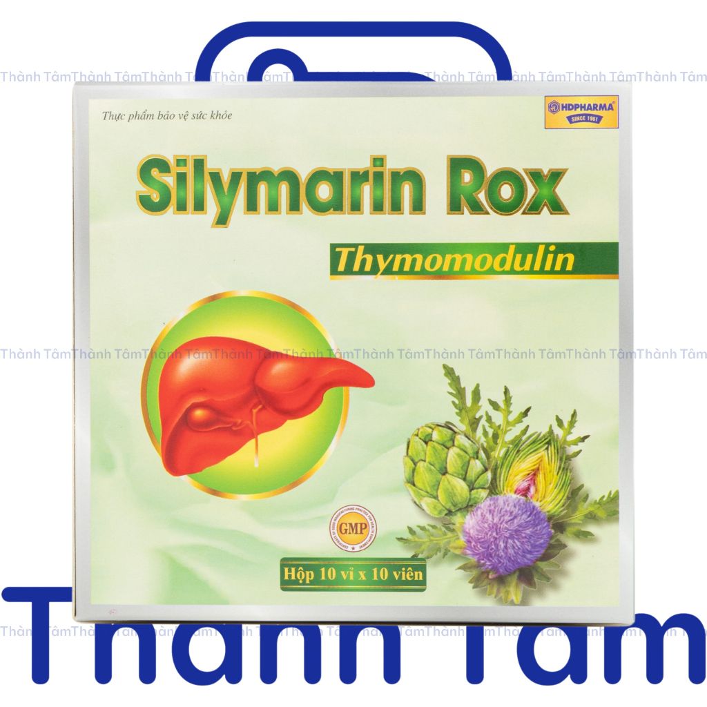 Viên uống Silymarin Rox Xanh hỗ trợ bổ gan, thải độc gan, mát gan Hộp 100 Viên