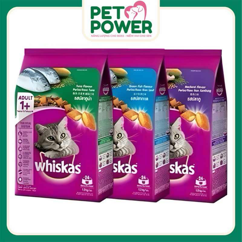 Thức Ăn Hạt Khô Whiskas Cho Mèo Túi 400G - 1.2kg