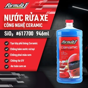 Nước Rửa Xe Ô Tô Xe Tải Xe Máy Đặm Đặc Phủ Ceramic SiO2 FORMULA 1 617700 946ml 2 Trong 1 Rửa & Phủ Bóng Chống Tia UV