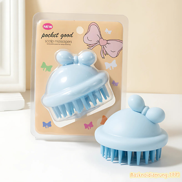 Lược Gội Đầu Massage Gai Silicon Hình Nơ Cao Cấp | BigBuy360 - bigbuy360.vn