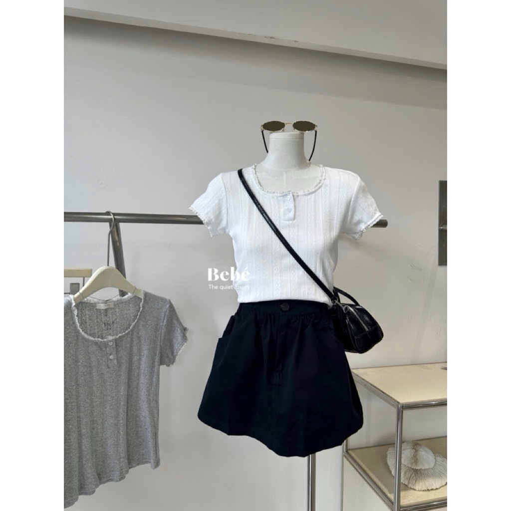 [𝐒𝐮𝐙𝐲] Chân Váy Dáng Ngắn Thô Bồng From BASIC MS867 QCCC Loại 1 (Dưới 55kg)
