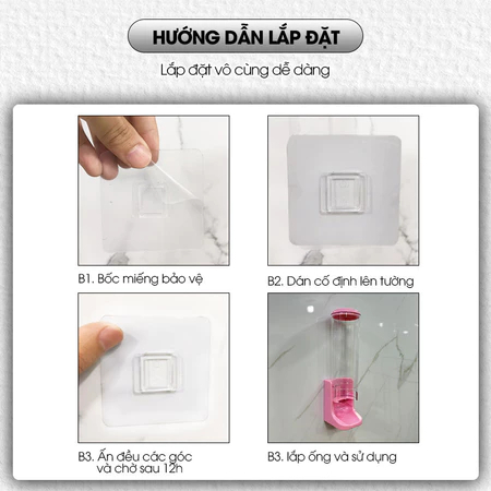 Hộp đựng bông tẩy trang dán tường - Ống đựng bông tẩy trang trong suốt, chống bụi, tiện lợi