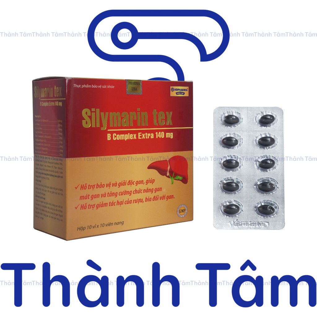 (Đỏ) Viên uống SILYMARIN TEX ĐỎ 100V tốt cho gan, bồi bổ gan, bảo vệ và giải độc gan, làm mát gan