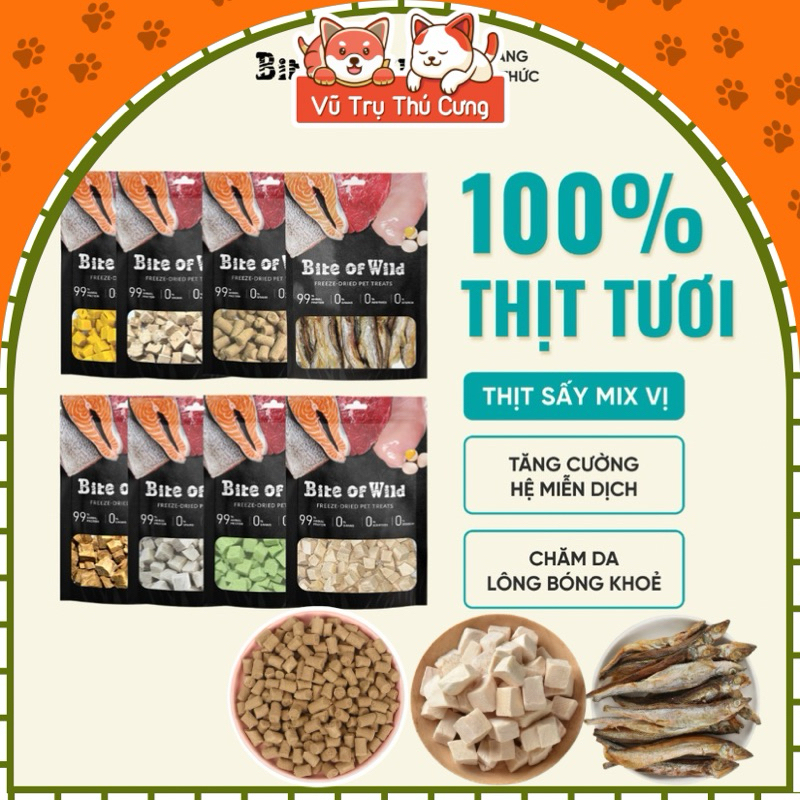 Thịt Sấy Cho Mèo Cao Cấp Bite Of Wild 40g