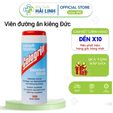 🔱 [CHÍNH HÃNG] Đường ăn kiêng Cologrin nhập khẩu từ Đức lọ 1200 viên - Cho người tiểu đường và ăn kiêng