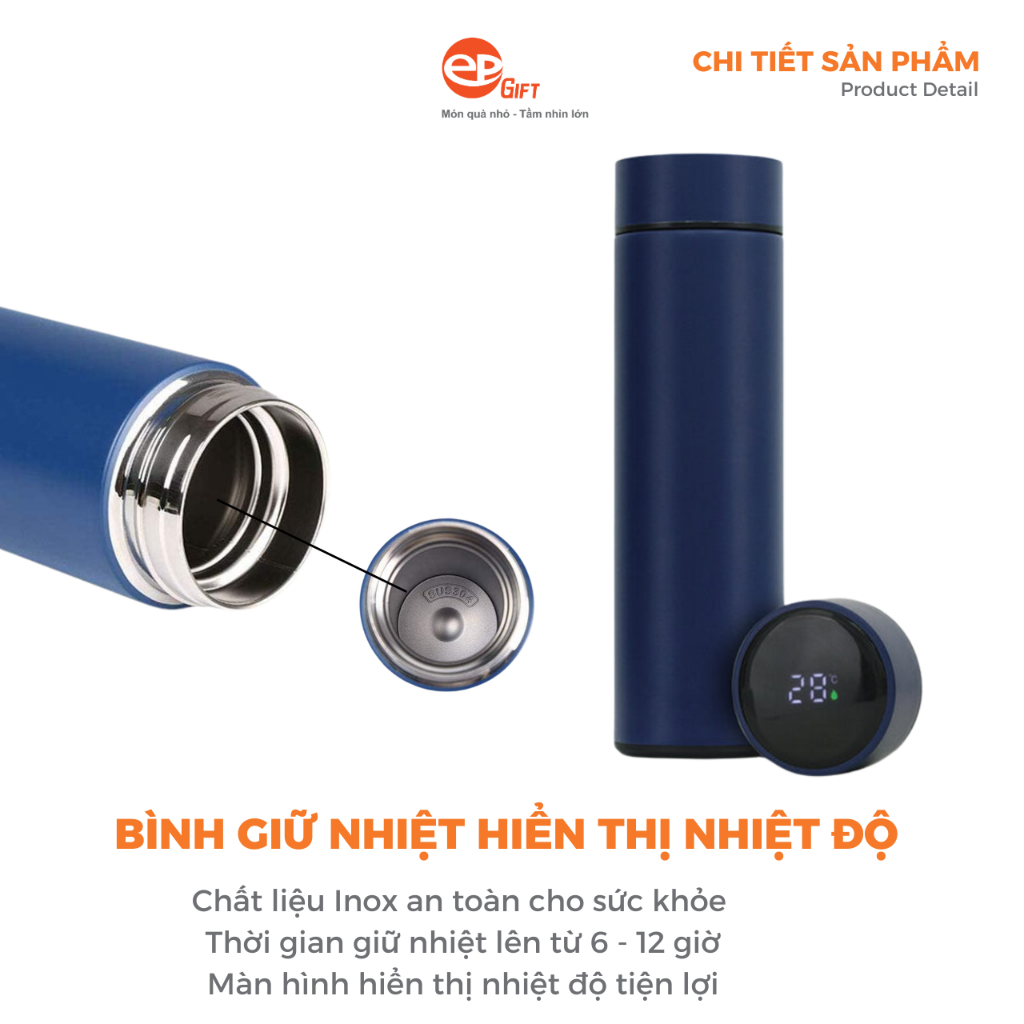 Set Quà Tặng Cao Cấp Epvina Gift Gồm Bút, Sổ, Ô Và Bình Giữ Nhiệt Làm Quà Tặng Thầy Cô, Doanh Nghiệp