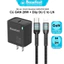 Bộ Sạc Nhanh 20W Basefast Củ PD20W Kèm Cáp Sạc Dù Cho 8Plus/Xs/11/12/13/14 Prm