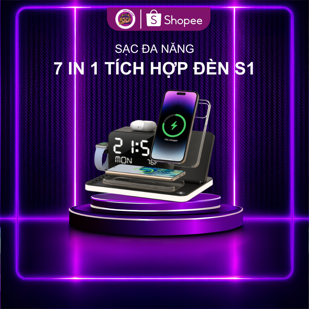 Trạm Sạc Đa Năng 7 in 1 BezosMax S1 - Vườn Công Nghệ - Đèn Cảm Ứng, Bảo ...