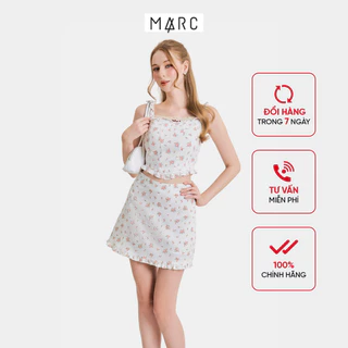 MARC FASHION Váy Mini Kiểu Nữ Kaki Hoa Form A Lai Phối Bèo - CBQH031025