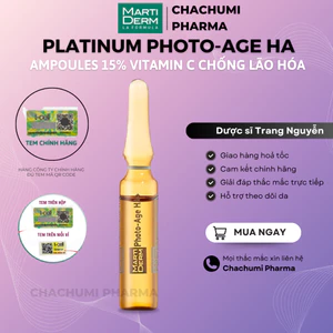 martiderm platinum photo age ha+ ampoules 15% vitamin c nguyên chất chống lão hóa tách lẻ