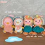 Móc Khoá Len Vịt Cầu Mưa Đội Mũ Trùm Dễ Thương Handmade