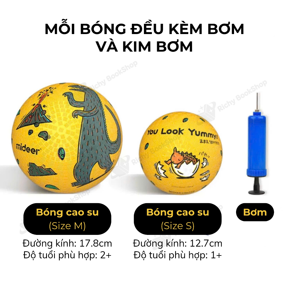 Bóng Cao Su Bơm Hơi, Đồ Chơi Vận Động Cho Bé Mideer Playground Ball