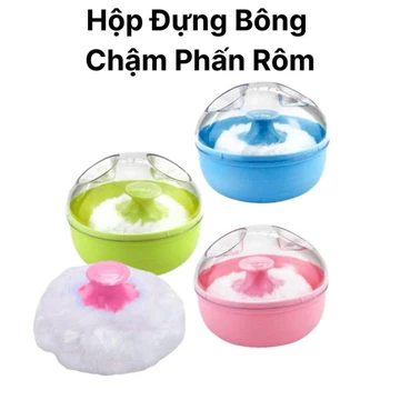 Hộp Đựng Bông Chậm Phấn Rôm Cho Bé , Phấn hớt tóc ( Màu Ngẫu Nhiên )