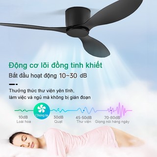 【COD】Quạt trần cổ ngắn 17cm Gogeousquạt trần trang trí phòng khách quạt trần 3 cánh