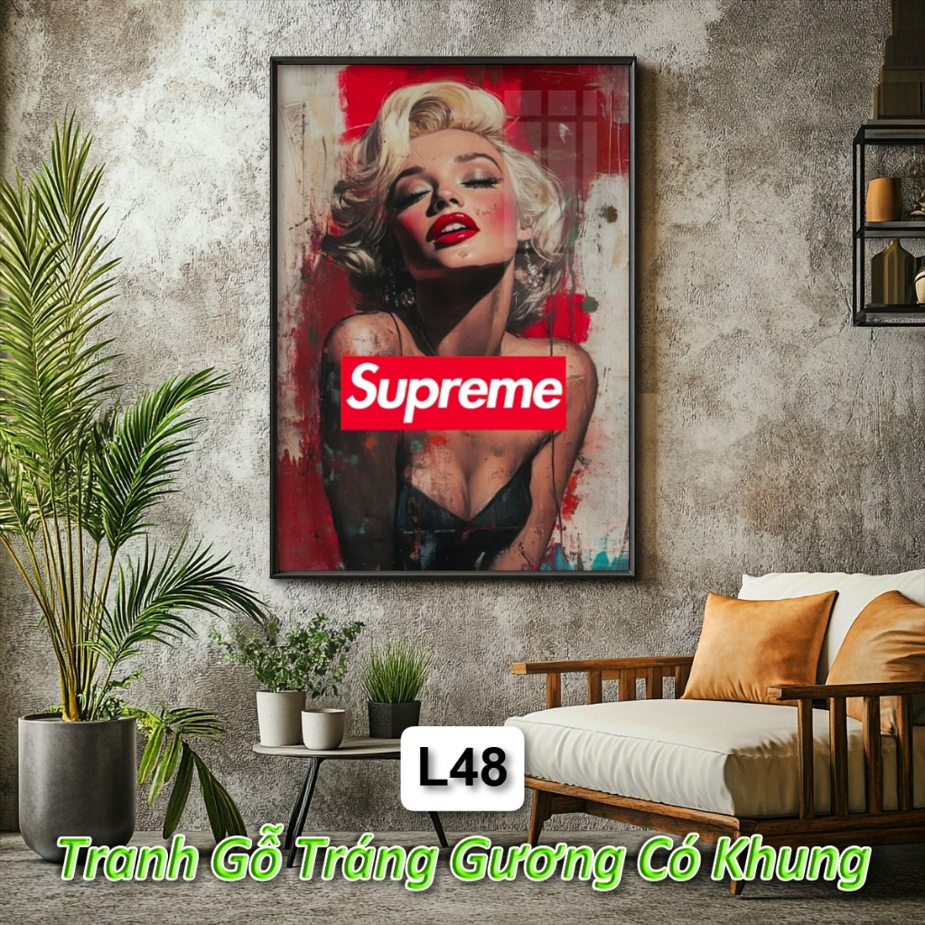 Khung Tranh Logo Luxury Brand Decor Treo Tường Phòng Khách, Trang Trí Nhà Cửa Sáng Tạo