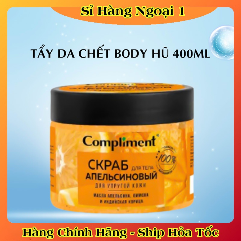 Tẩy Da Chết Body Compliment Trái Cây Sáng Da, Giảm Mụn, Ngăn Ngừa Lão Hóa 400ml Chính Hãng Nga