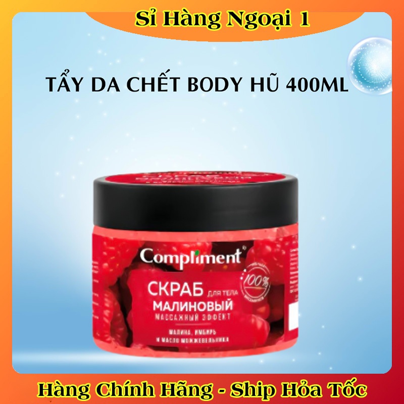 Tẩy Da Chết Body Compliment Trái Cây Sáng Da, Giảm Mụn, Ngăn Ngừa Lão Hóa 400ml Chính Hãng Nga