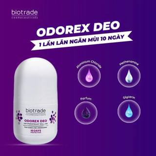 [HÀNG CÔNG TY] Lăn khử mùi mồ hôi nách cho nam nữ Biotrade Odorex Deo Antiperspirant Roll-On (20ml)