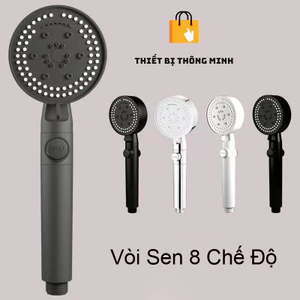 vòi sen tắm tăng áp5 chế độ điều chỉnh Có thể tháo rời thành vòi xịt Nút bấm dừng nước Phù hợp nhiều không gian