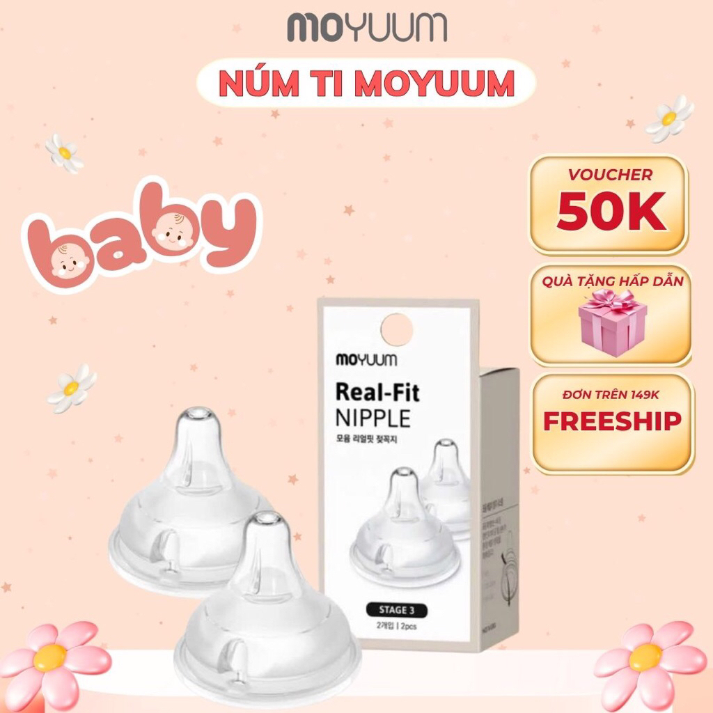 Núm ti Moyuum Hàn Quốc đa dạng size 1/2/3/4 (Mua lẻ 1 núm) | Shopee ...