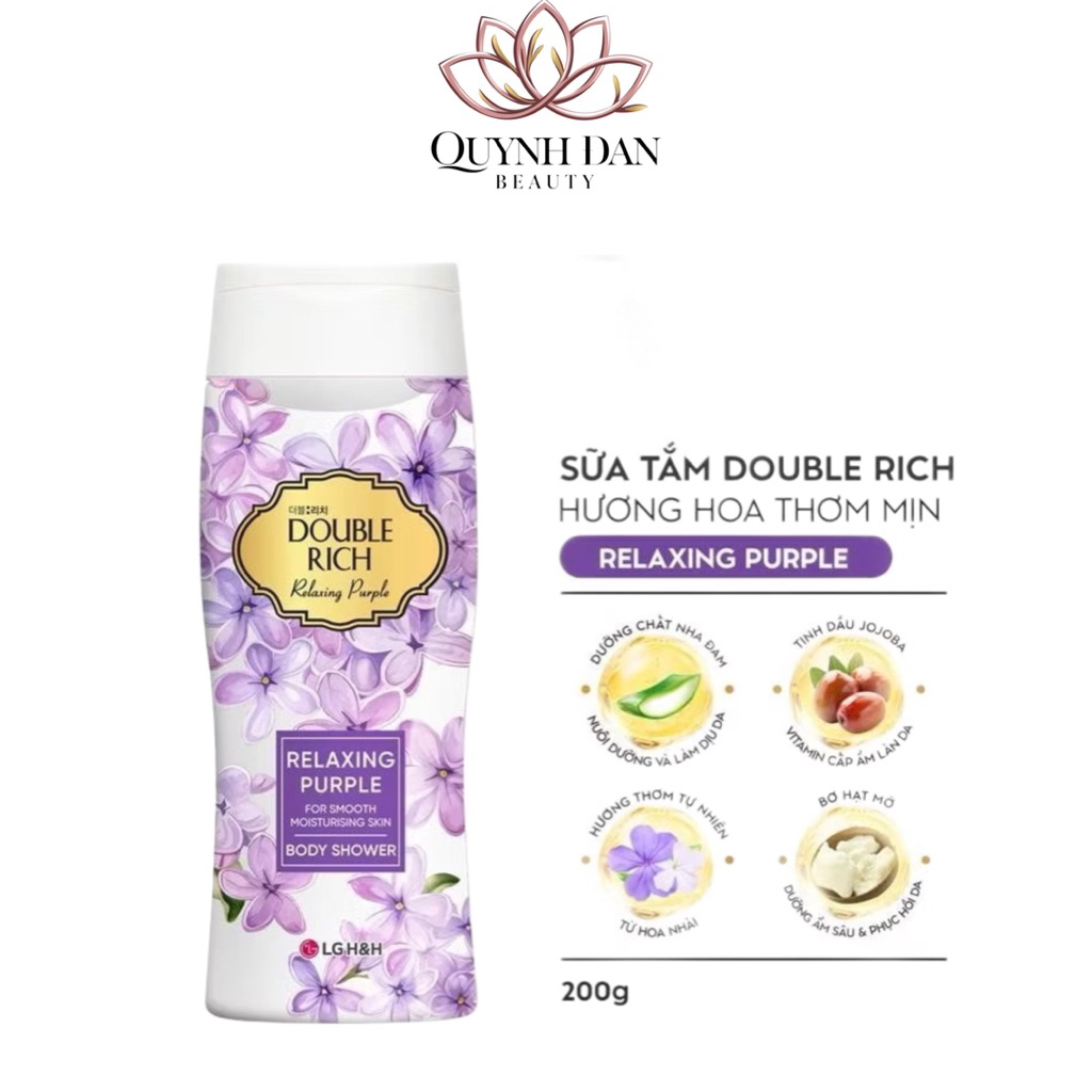 [200g] Sữa Tắm Double Rich – Lưu Hương Cả Ngày, 5 Hương Hoa Quyến Rũ