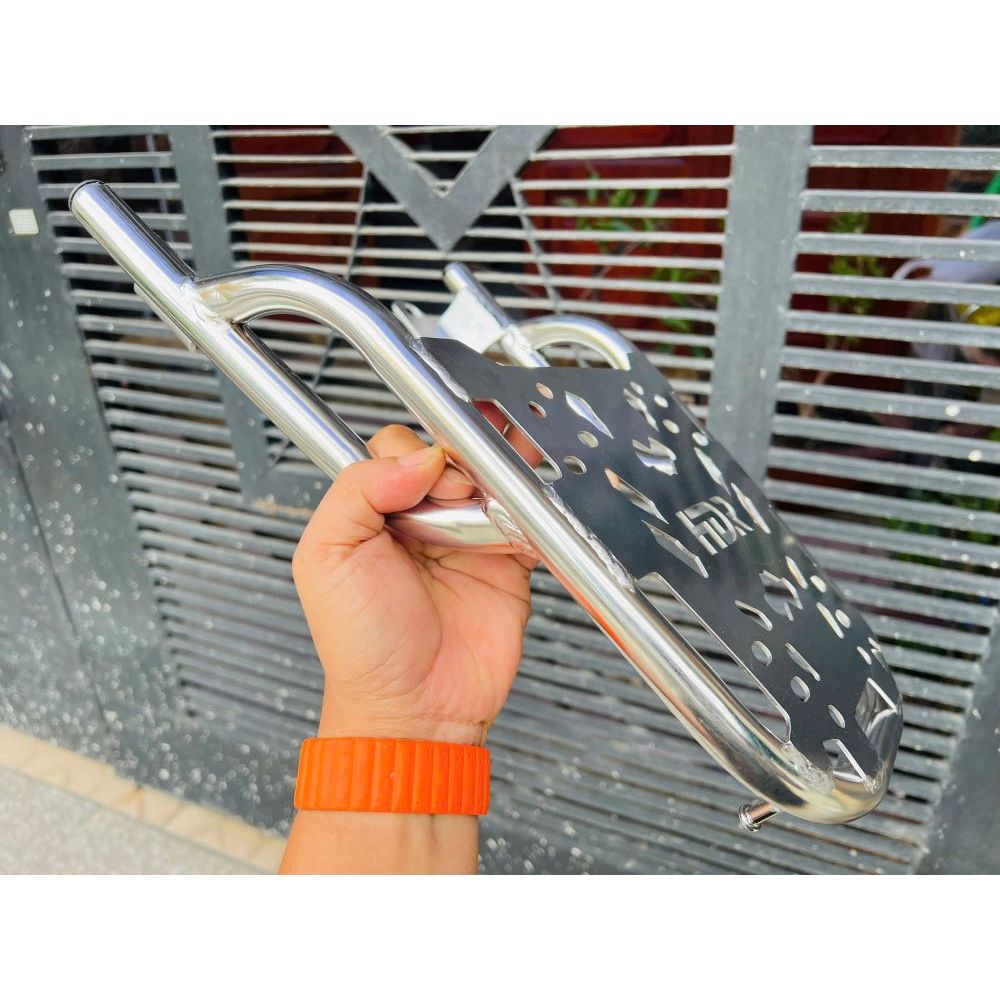 Cảng xe máy INOX 2 tầng mẫu HDR nguyên tấm gắn Wave A110 S110 RSX110 Blade....