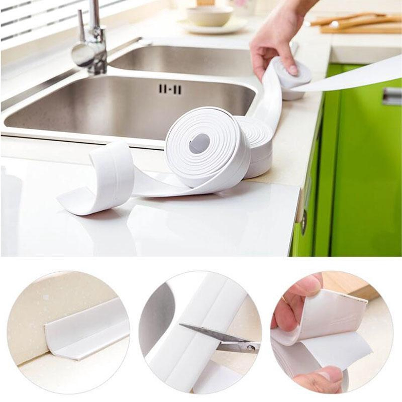 Miếng Dán Tường Chống Thấm Nước Trong Phòng Tắm - Dải Niêm Phong Dính PVC Để Sử Dụng Bồn Rửa Và Nhà Bếp