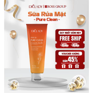 Sữa Rửa Mặt Dr.Lady Pure Clean Giúp Làm Sạch Da Nhẹ Nhàng, Dưỡng Ẩm Da, Không Gây Khô Căng Da