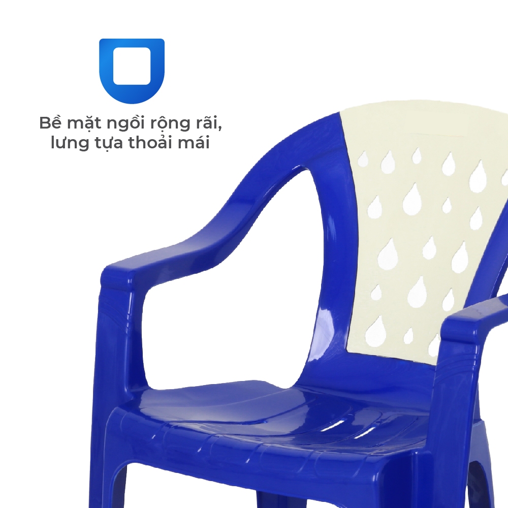 Ghế nhựa tựa lưng QUI PHÚC, combo 4,6,10 ghế, lưng giọt nước, an toàn, chắc chắn, tiện lợi, chống trượt, thoải mái
