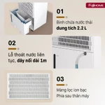 Máy hút ẩm dân dụng đa năng FUJIHOME DH10 10 lít/n, Máy hút lọc Ion âm sấy quần áo nhỏ gọn tiết kiệm điện — ảnh 7