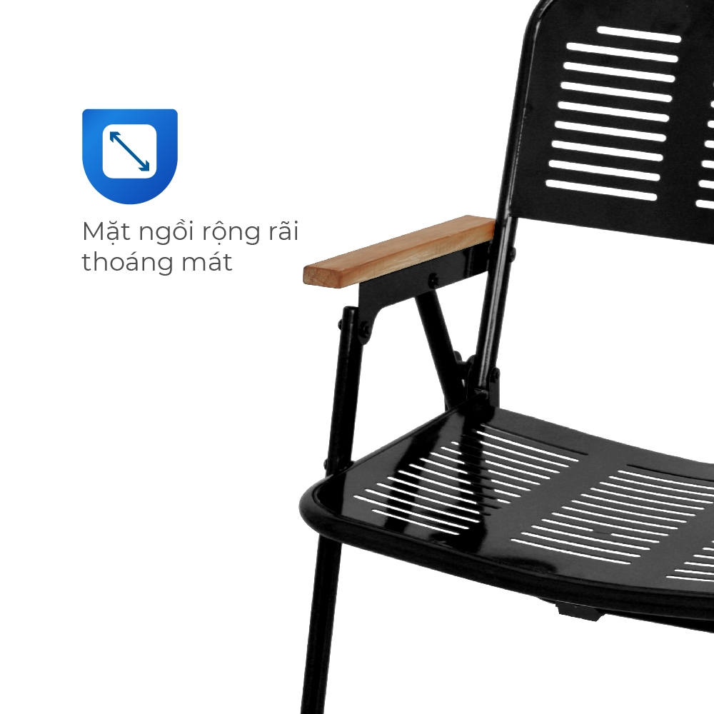 Ghế cà phê Beto CNC Win QUI PHÚC, gấp gọn tiện lợi, dễ dàng di chuyển, khung thép chắc chắn, chịu lực tốt