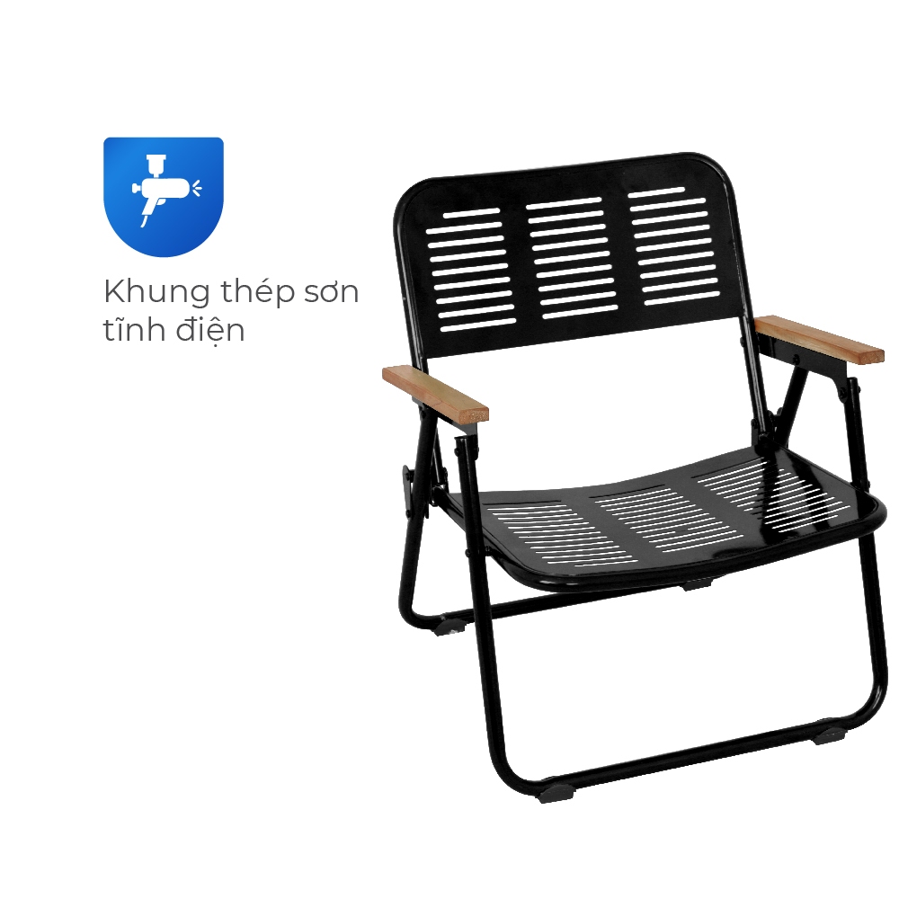 Ghế cà phê Beto CNC Win QUI PHÚC, gấp gọn tiện lợi, dễ dàng di chuyển, khung thép chắc chắn, chịu lực tốt