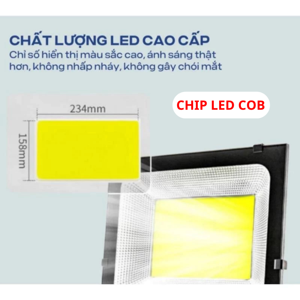 Đèn Pha LED ngoài trời Công suất 50-200W Chống nước IP66, Dùng Điện 220V, Đèn Pha COB, BH 3 năm