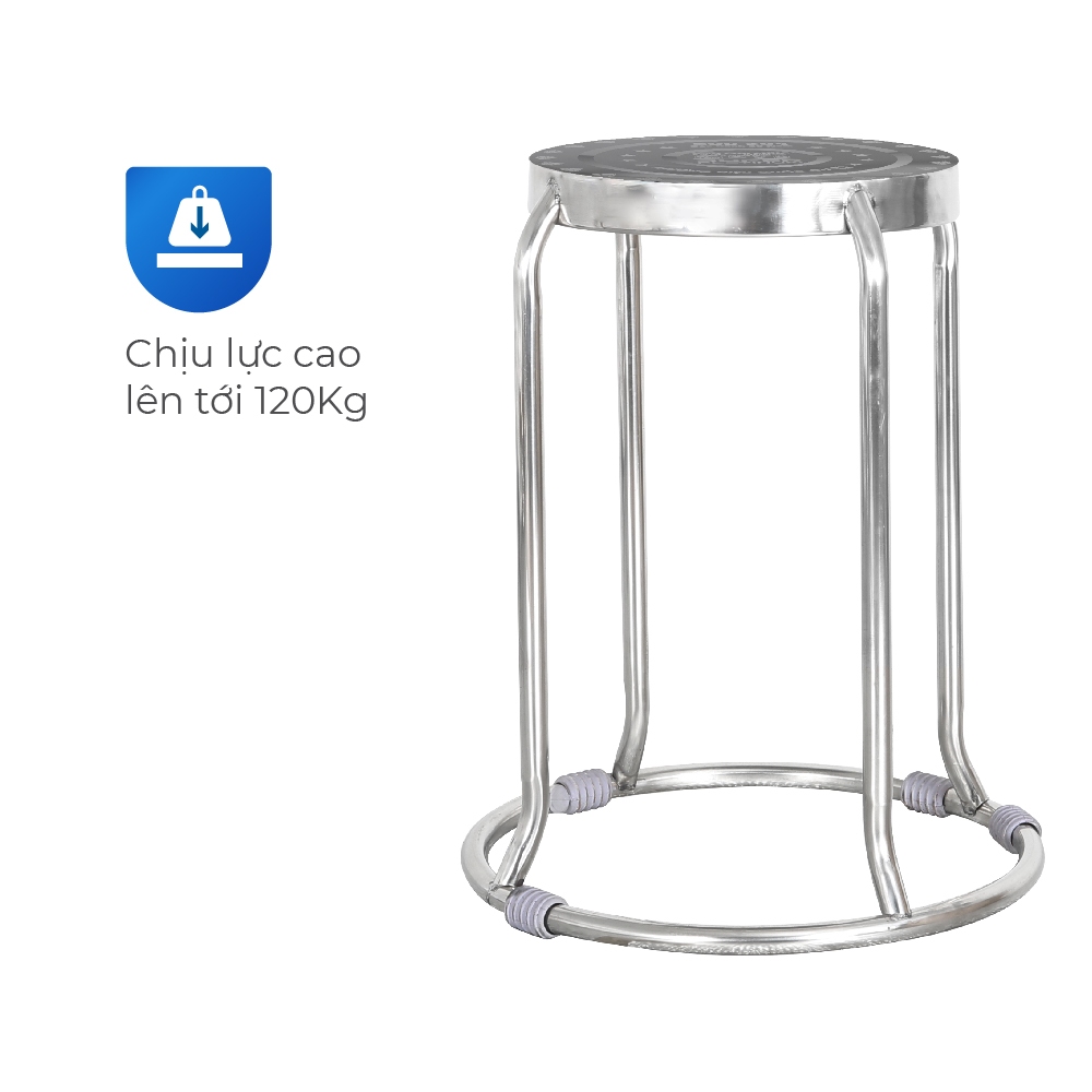 Combo 10 ghế đôn inox QUI PHÚC, inox 201/304 cao cấp, bền đẹp, ghế ngồi bàn cao, dễ sử dụng