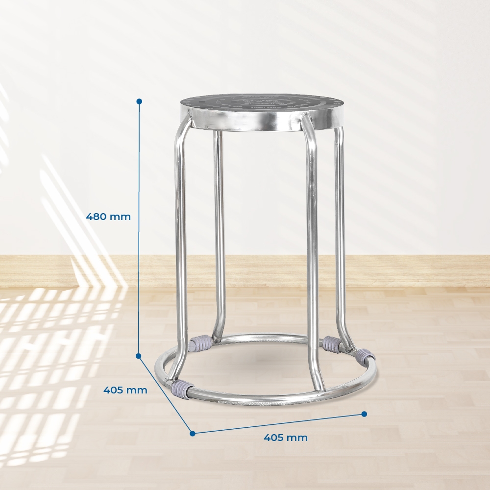 Combo 10 ghế đôn inox QUI PHÚC, inox 201/304 cao cấp, bền đẹp, ghế ngồi bàn cao, dễ sử dụng