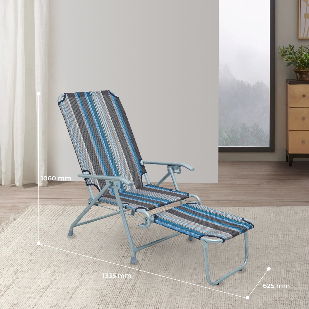 Ghế xếp gấp gọn Deli QUI PHÚC, lưng lưới, thoáng khí, đàn hồi tốt, có gác chân, tiện lợi, đa năng