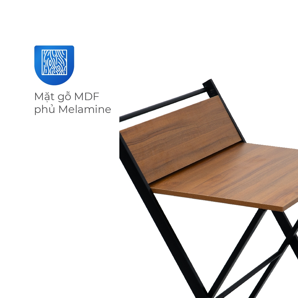 Bàn văn phòng chữ X QUI PHÚC, gấp gọn thông minh, thiết kế 2 tầng tiện lợi, chắc chắn, tiện lợi