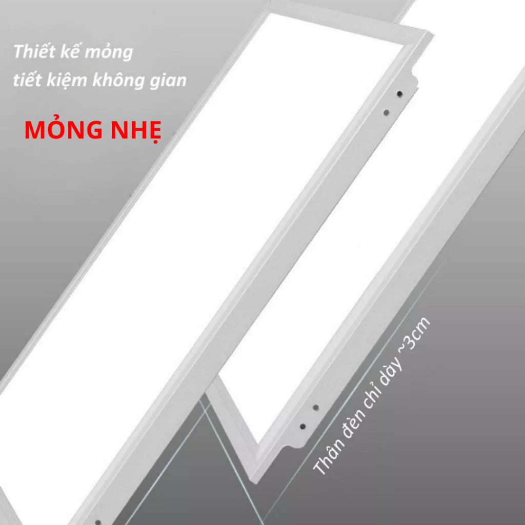 Đèn vuông panel 60*60cm Công suất 100W | Đèn panel ốp nổi bắt vít Đèn thả trần thạch cao, BH 2 năm