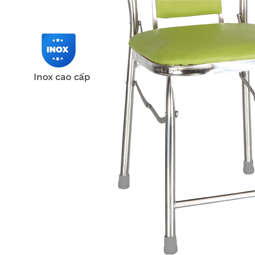 Ghế lưng tựa gấp gọn Dona QUI PHÚC, xếp gọn dễ dàng, nệm ngồi thoải mái, dùng cho bàn cao 75cm