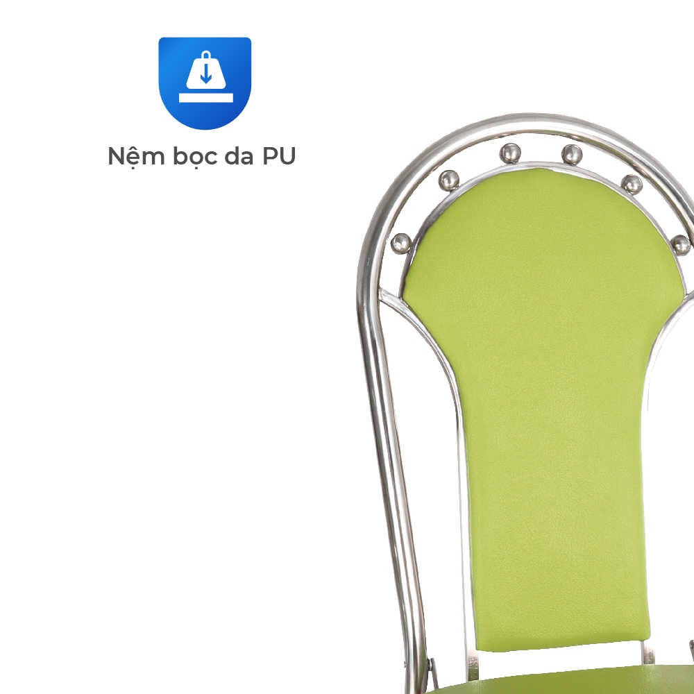 Ghế lưng tựa gấp gọn Dona QUI PHÚC, xếp gọn dễ dàng, nệm ngồi thoải mái, dùng cho bàn cao 75cm