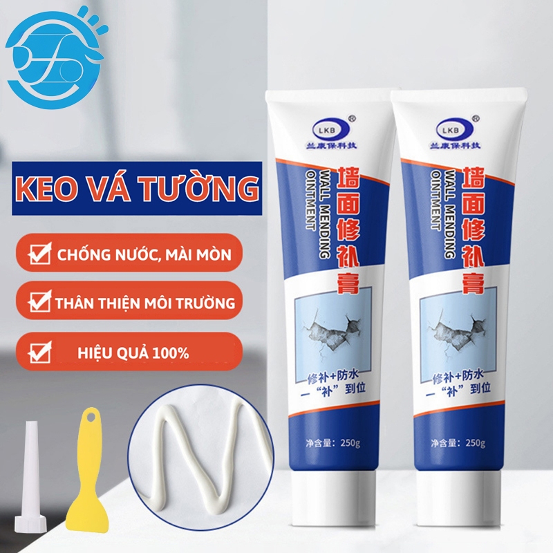 Keo Vá Tường Chống Thấm 250gr - Trám Trét Vết Nứt Khe Hở Tường - Chống Mốc Ẩm Làm Sạch Tường