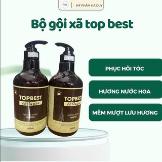 [Chính Hãng] Bộ Dầu Gội Dầu Xả TopBest Collagen 800ml – Phục Hồi Tóc, Giữ Màu Tóc