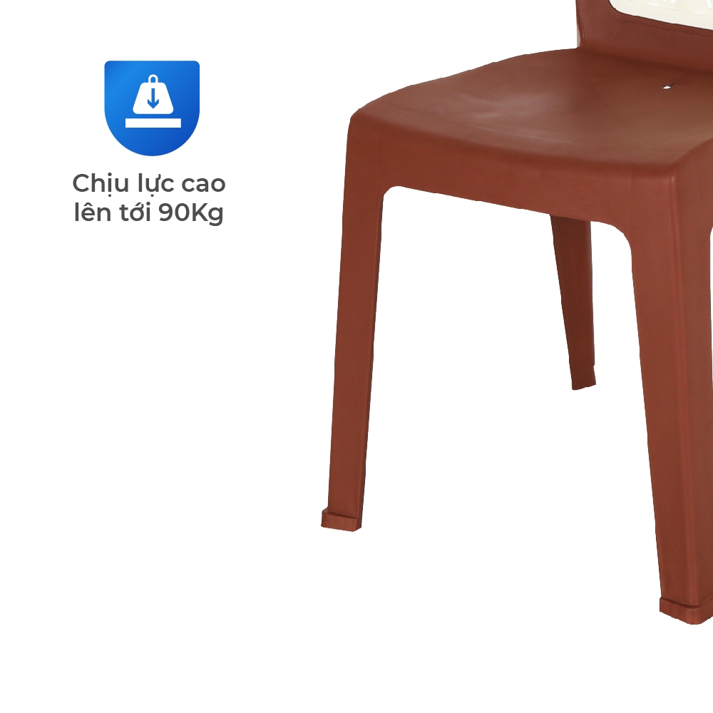 Ghế nhựa tựa lưng Adora QUI PHÚC, size lớn, combo 4,6,10 ghế, phù hợp gia đình, nhà hàng, quán ăn, chân chống trượt
