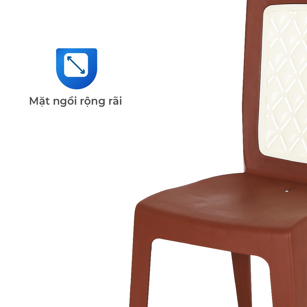 Ghế nhựa tựa lưng Adora QUI PHÚC, size lớn, combo 4,6,10 ghế, phù hợp gia đình, nhà hàng, quán ăn, chân chống trượt