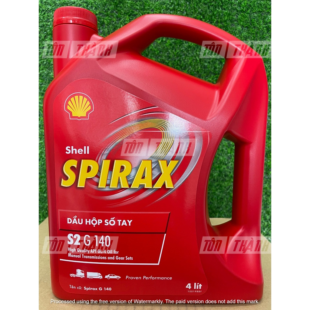 [HÀNG CHÍNH HÃNG] Dầu Hộp Số/Cầu Ô Tô Shell SPIRAX S2 G 140 API GL-4 (4 ...
