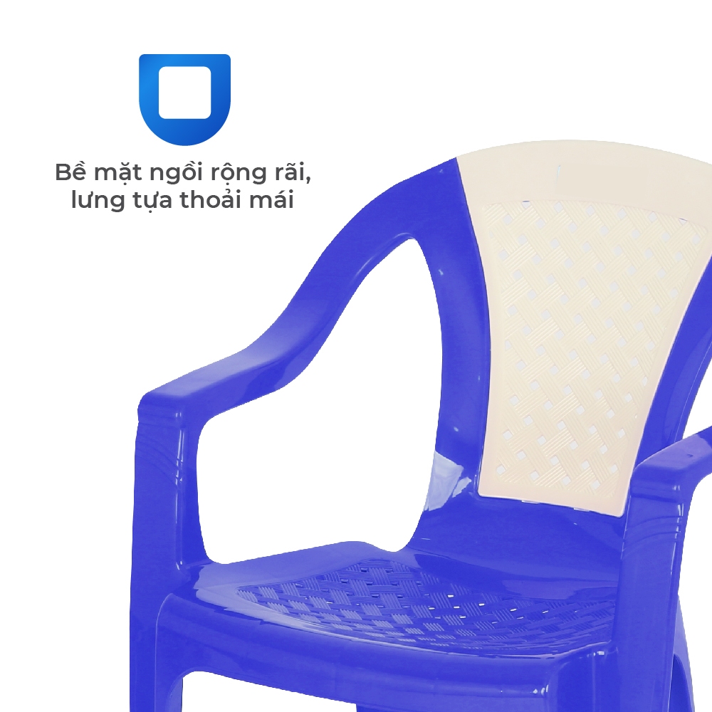 Ghế nhựa tựa lưng QUI PHÚC, combo 4,6,10 ghế, lưng mây, an toàn, chắc chắn, tiện lợi, chống trượt, thoải mái