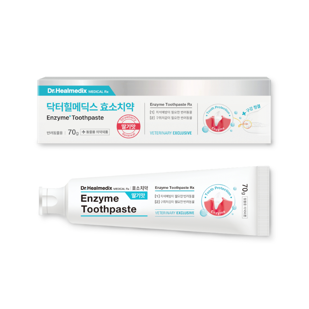 Kem đánh răng cho chó mèo Dr.Healmedix Medical Enzyme Toothpaste vị dâu 70g