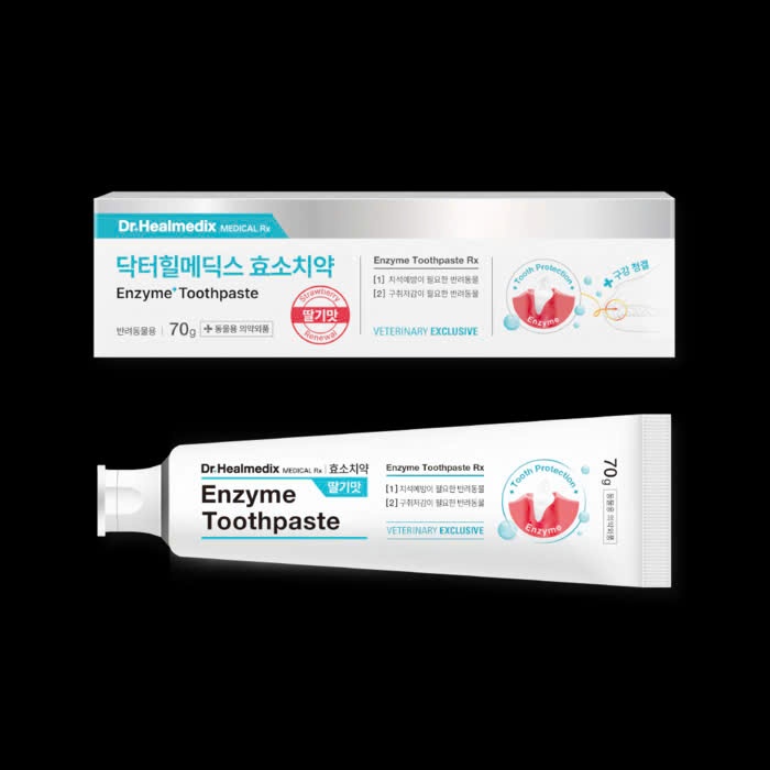 Kem đánh răng cho chó mèo Dr.Healmedix Medical Enzyme Toothpaste vị dâu 70g